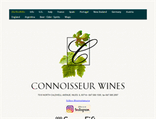 Tablet Screenshot of connoisseurwines.net
